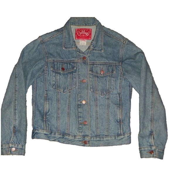 Gently Used Women's Vintage Original Outlaw BlueJeans Denim Jacket Size M - Picture 1 of 5